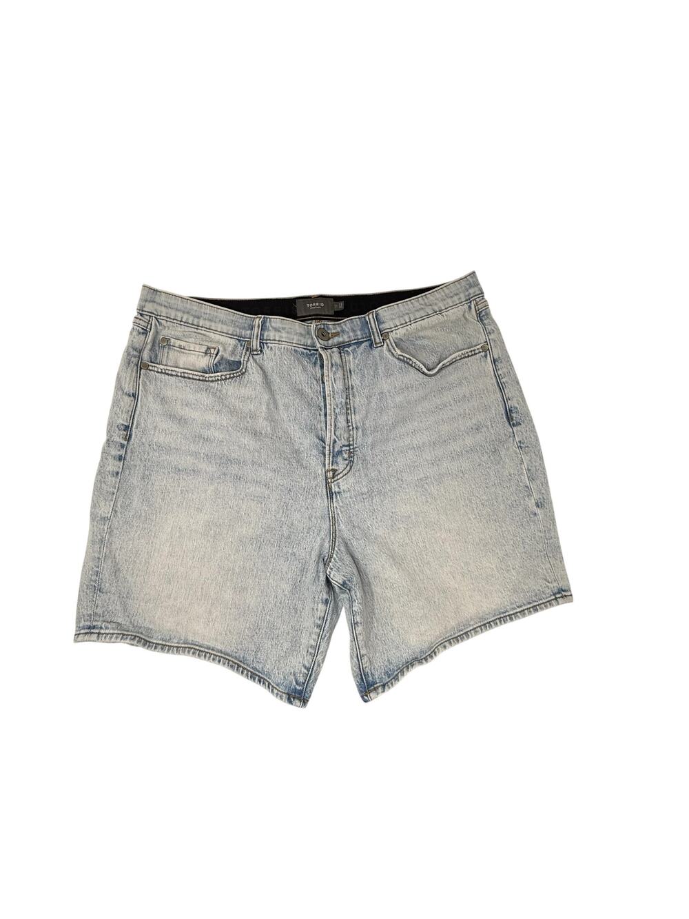 Torrid Denim Shorts Womens 16 Light Wash High Rise Stretch Casual Summer